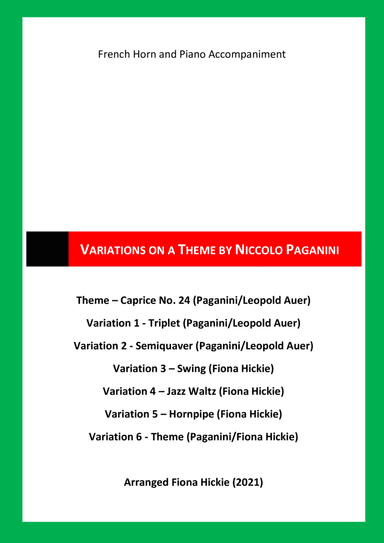 Variations on a Theme by Paganini
