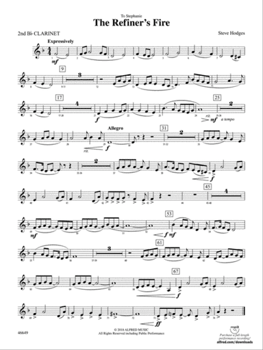 The Refiner's Fire: 2nd B-flat Clarinet