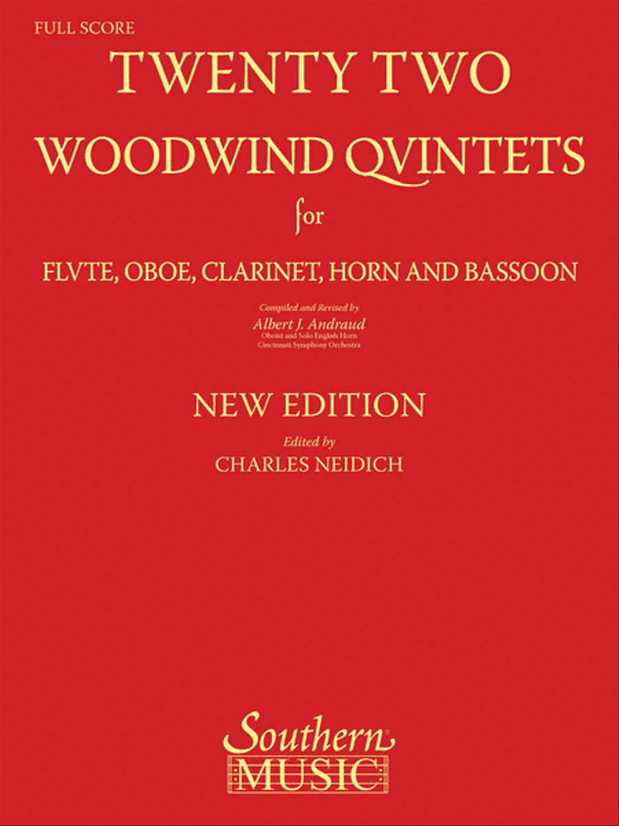 22 Woodwind Quintets – New Edition