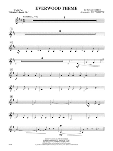 Everwood Theme: (wp) E-flat Tuba T.C.
