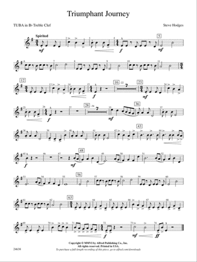 Triumphant Journey: (wp) B-flat Tuba T.C.