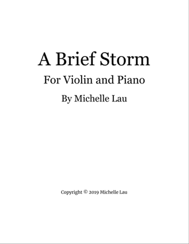 A Brief Storm for Violin and Piano