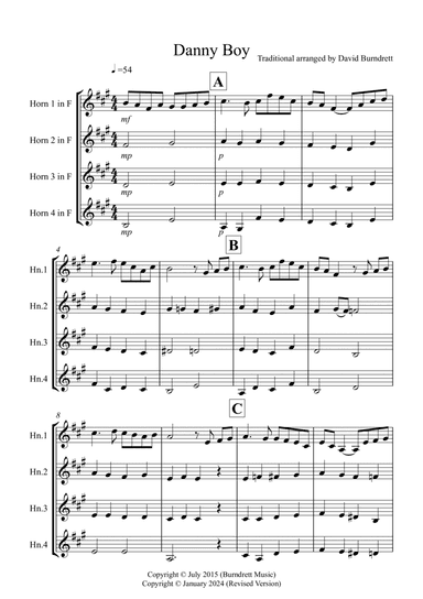 Danny Boy for Horn Quartet