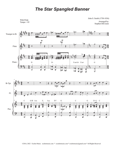The Star Spangled Banner (Flute solo and Piano)