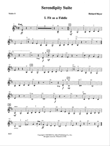 Serendipity Suite: 2nd Violin