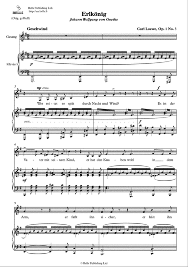 Erlkonig, Op. 1 No. 3 (E minor)