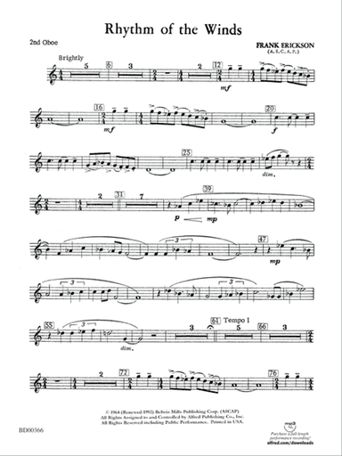 Rhythm of the Winds: 2nd Oboe