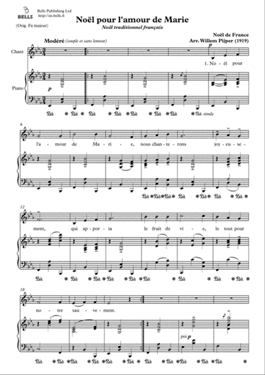 Noel pour l'amour de Marie (E-flat Major)