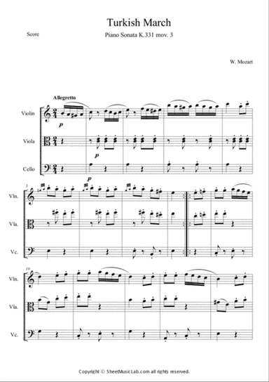 Turkish march (Piano sonata k.331 mov.3)