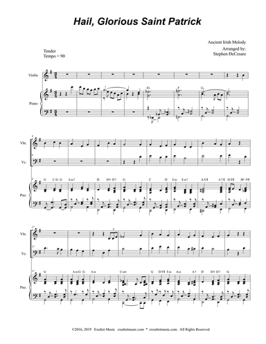 Hail, Glorious Saint Patrick (Duet for Violin and Cello)