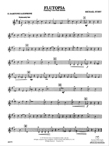 Flutopia (featuring your Flute Section): E-flat Baritone Saxophone