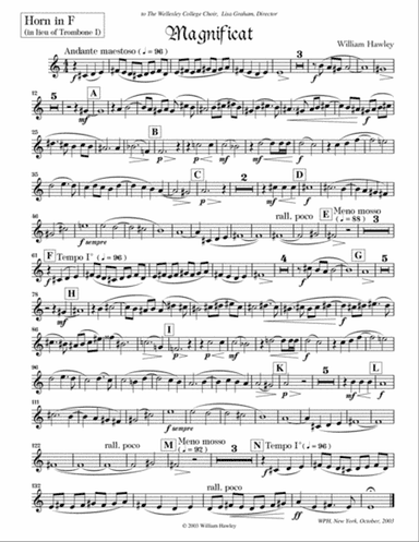 Magnificat (Set of Brass Parts, SSAA version)