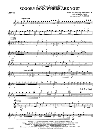 Scooby-Doo, Where Are You?, Theme from: Flute