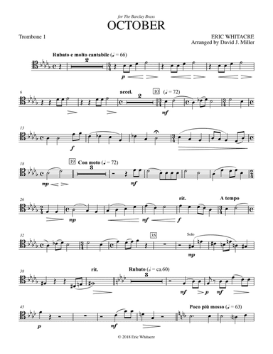 October - Trombone 1