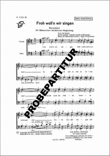 Froh woll'n wir singen
