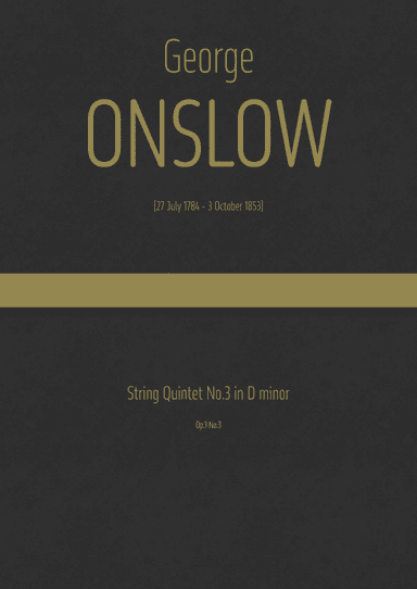 Onslow - String Quintet No.3 in D minor, Op.1 No.3