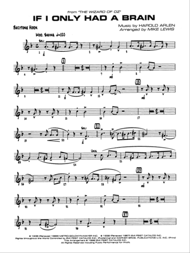 If I Only Had a Brain: Baritone T.C.