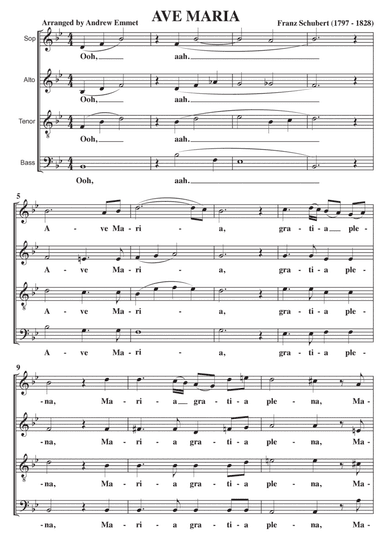 Ave Maria (Schubert) A Cappella SATB