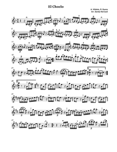 El Choclo, for Solo Violin