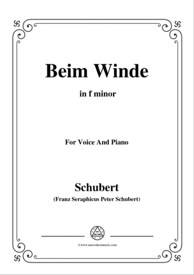 Schubert-Beim Winde,in f minor,for Voice&Piano