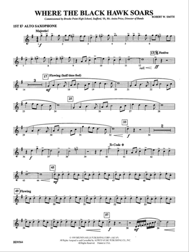 Where the Black Hawk Soars: E-flat Alto Saxophone