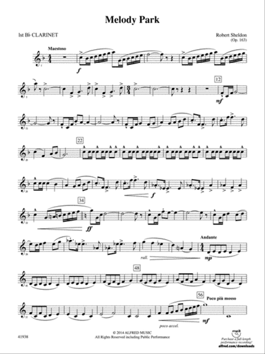 Melody Park: 1st B-flat Clarinet