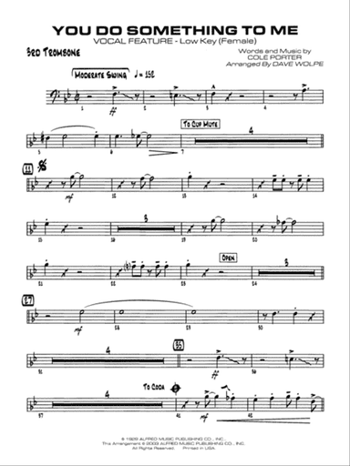 You Do Something to Me: 3rd Trombone