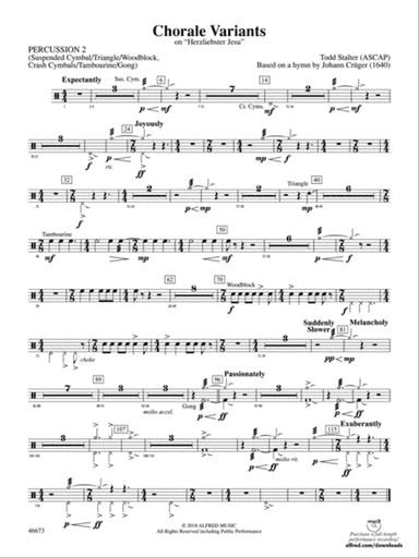 Chorale Variants: 2nd Percussion