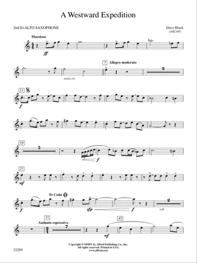 A Westward Expedition: 2nd E-flat Alto Saxophone