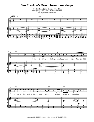 Ben Franklin's Song, from Hamildrops