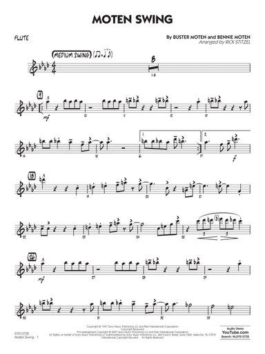 Moten Swing (arr. Rick Stitzel) - Flute