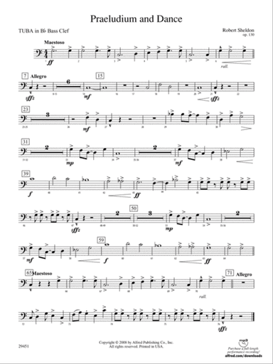 Praeludium and Dance: (wp) B-flat Tuba B.C.