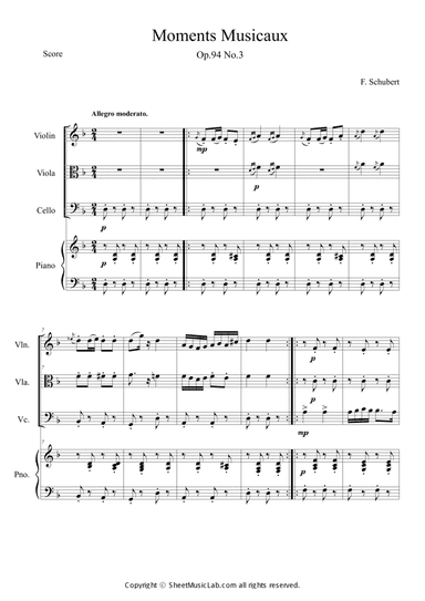 Moments Musicaux No.3 in Dm
