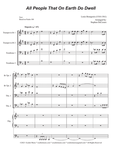 All People That On Earth Do Dwell (Duet for Soprano and Tenor solo) (Full Score - Alt.) - Score Only