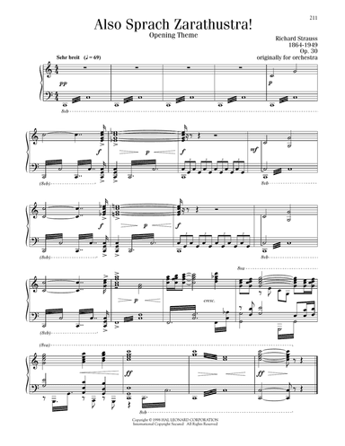 Also Sprach Zarathustra, Opening Theme