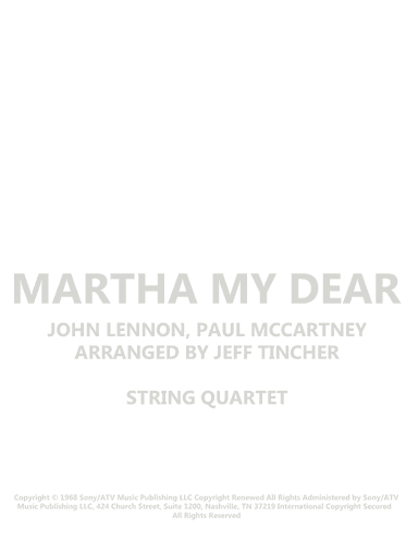 Martha My Dear