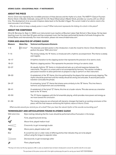 Atomic Clock: F Educational Pack