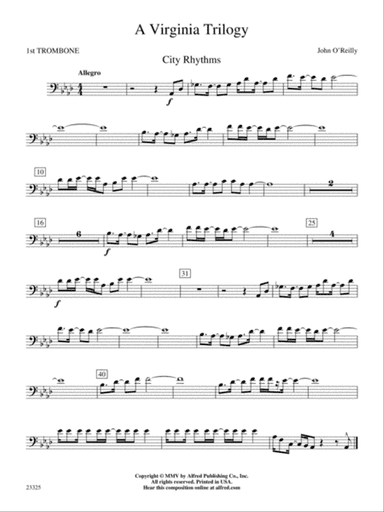 A Virginia Trilogy: 1st Trombone