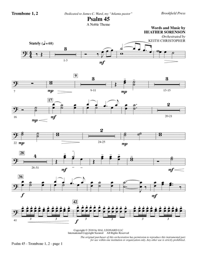 Psalm 45 - Trombone 1 & 2