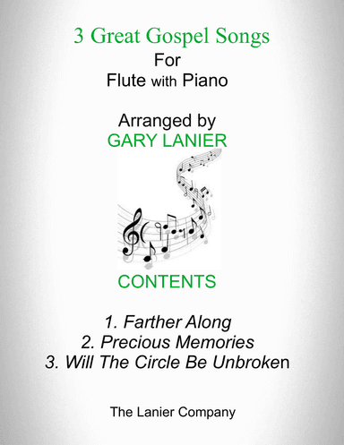 3 GREAT GOSPEL SONGS (for Flute with Piano - Instrument Part included)