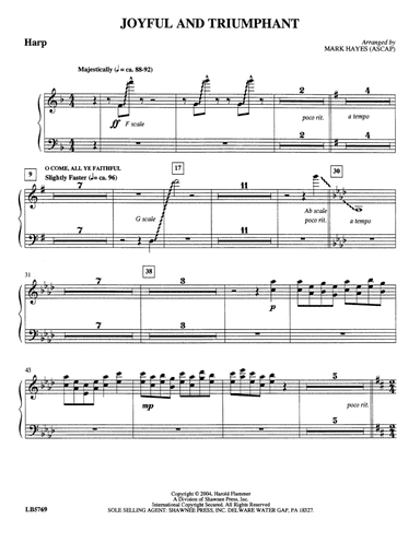 Joyful and Triumphant - Harp
