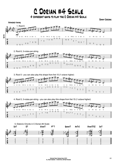C Dorian #4 Scale (4 Ways to Play)