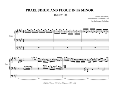 BUXTEHUDE - Praeludium and Fugue in F# minor - BuxWV 146