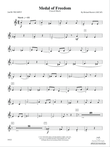 Medal of Freedom: 2nd B-flat Trumpet