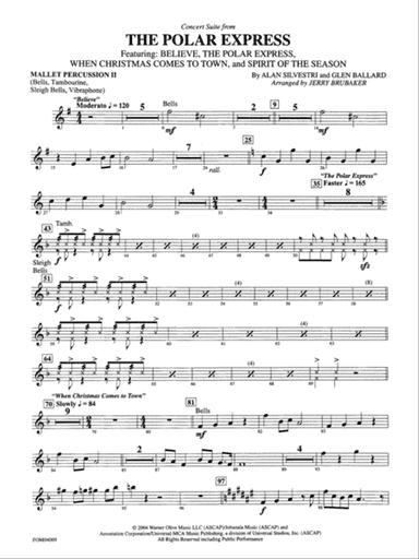 The Polar Express, Concert Suite from: 2nd Mallet Percussion
