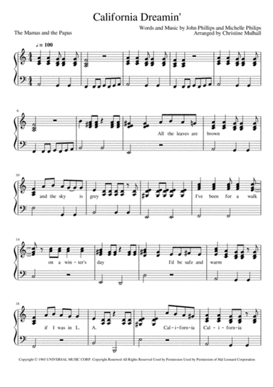 California Dreamin'