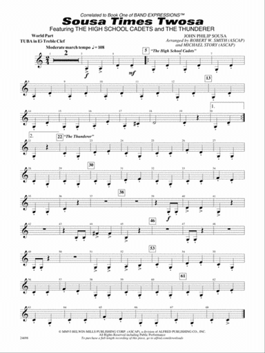 Sousa Times Twosa: (World Part) E-flat Tuba T.C.