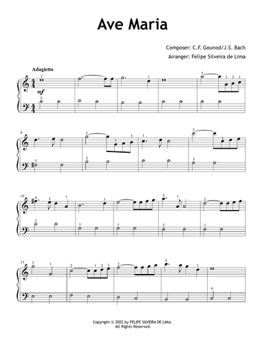 Ave Maria (Easy/Beginner Level)