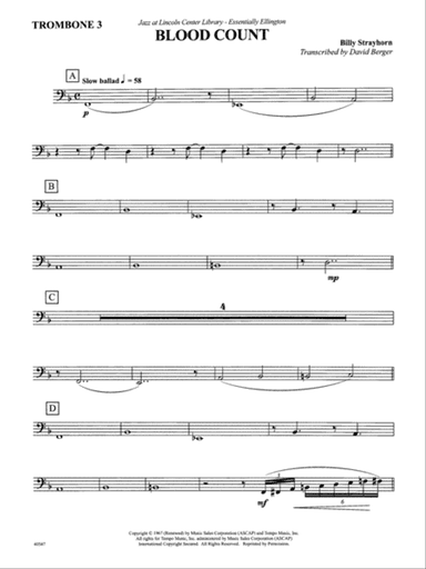 Blood Count: 3rd Trombone