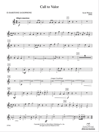 Call to Valor: E-flat Baritone Saxophone